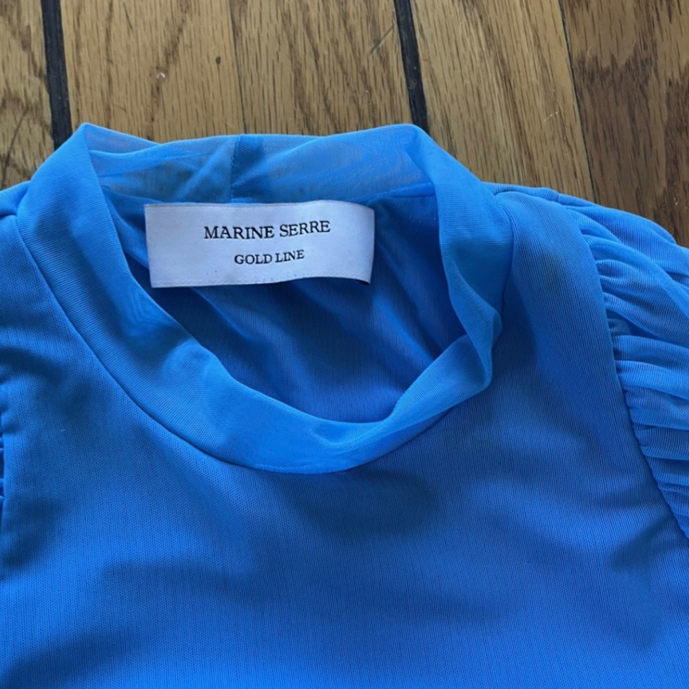 Marine Serre Gold Line Top